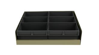 BIN TRAY  KIT 420L x 400D X 100 X LIP X 35H & 2 X  GREY PARTS BOX 200/100/400 #1H-025