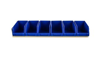 BIN TRAY KIT 830mm X  200D WITH 6 X F25 BLUE BINS